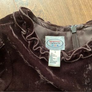 Talbots girl brown velvet holiday dress